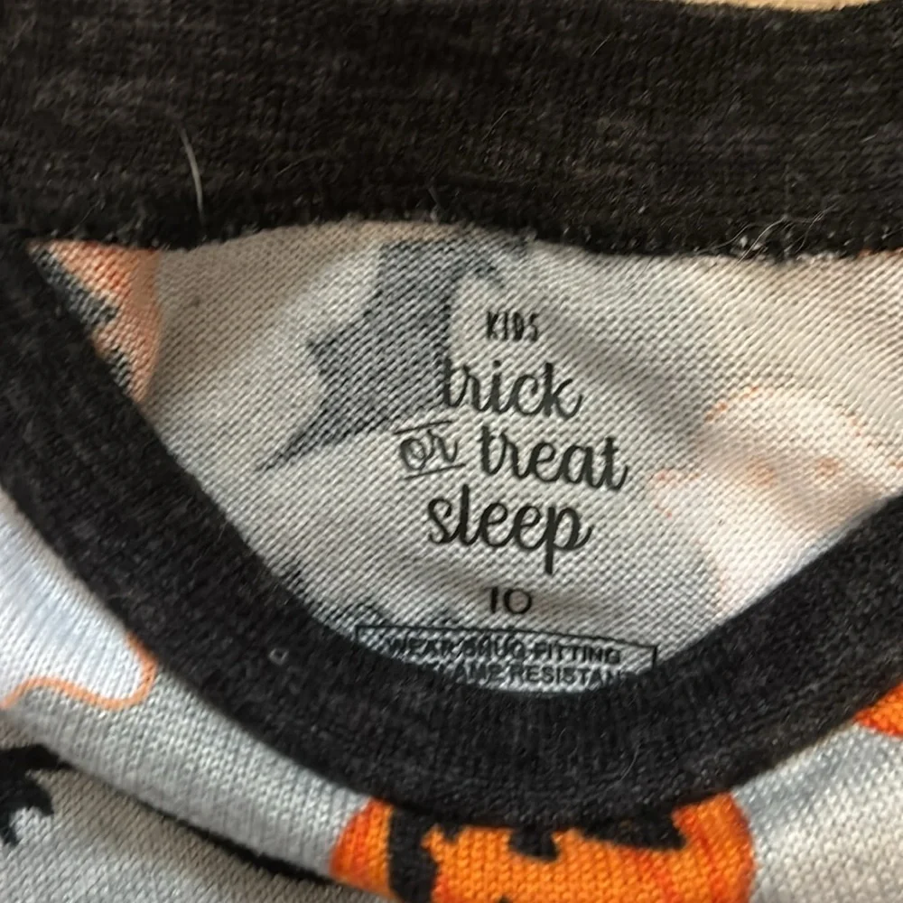 Kids Halloween Pajamas - Gray and Orange